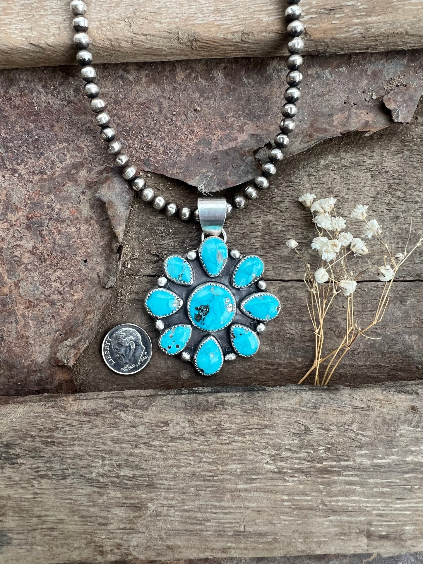 Blue Bird Cluster Pendant