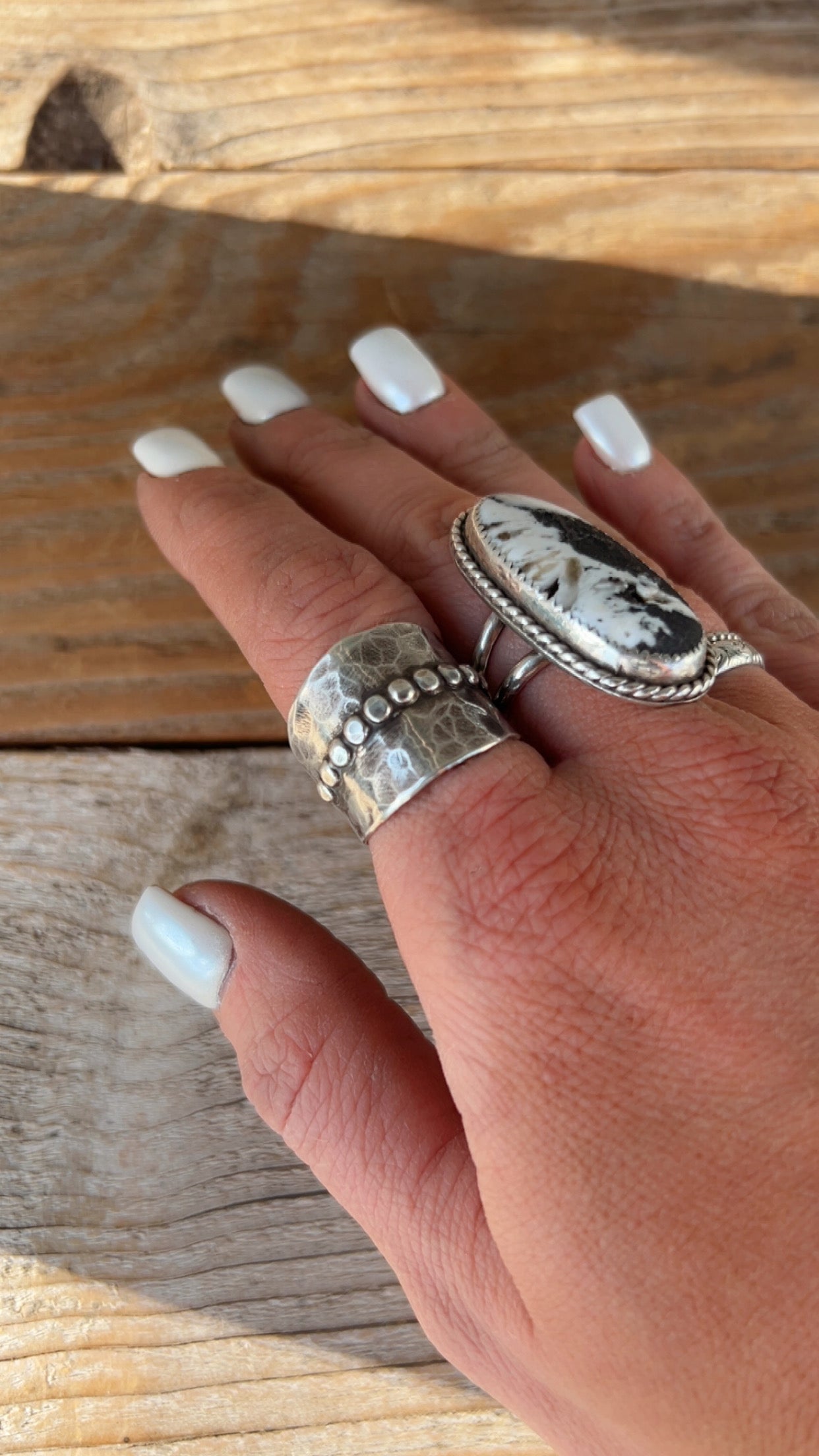 Distressed Wide Band Ring