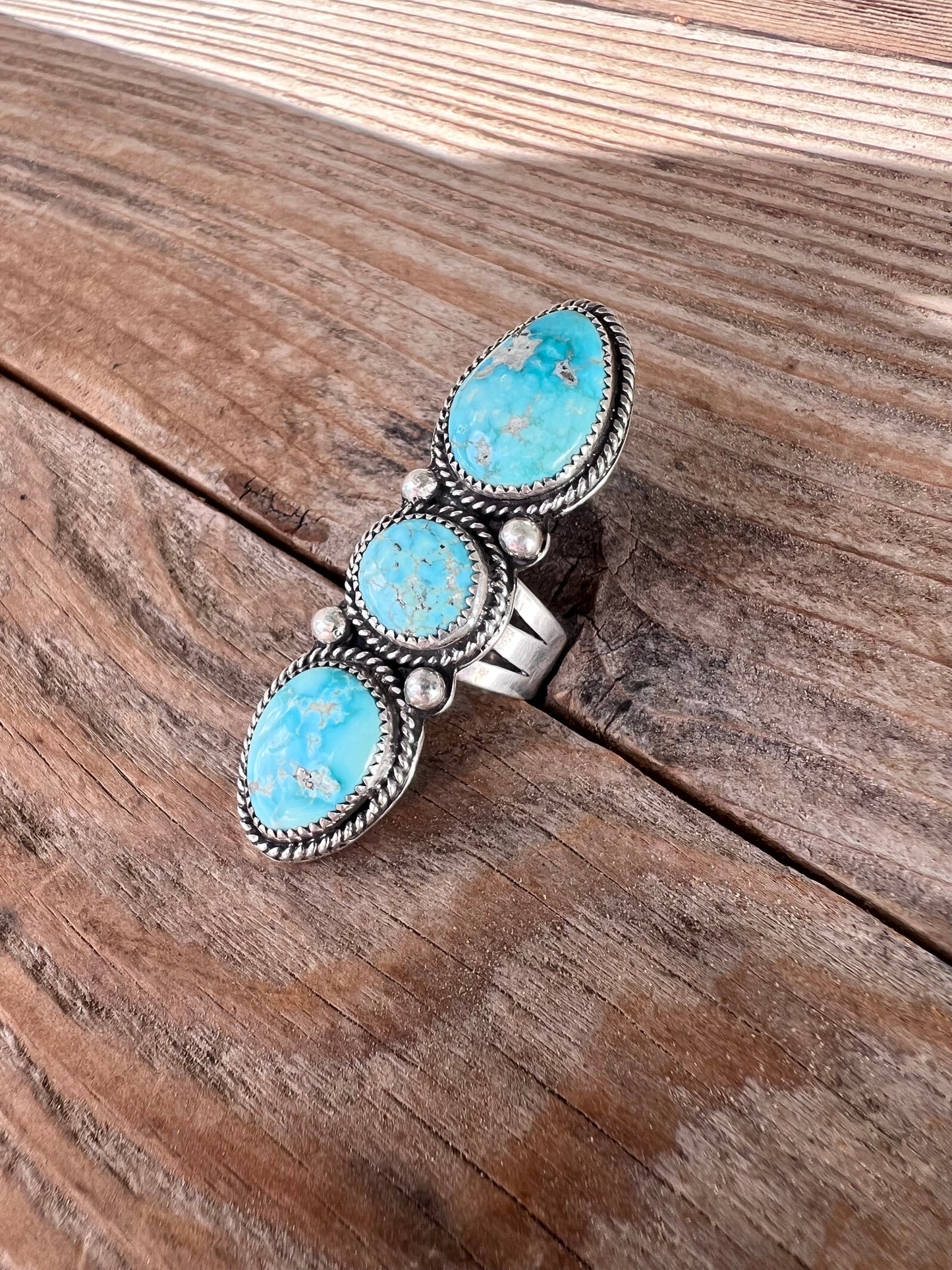 White Water Three Stone Ring