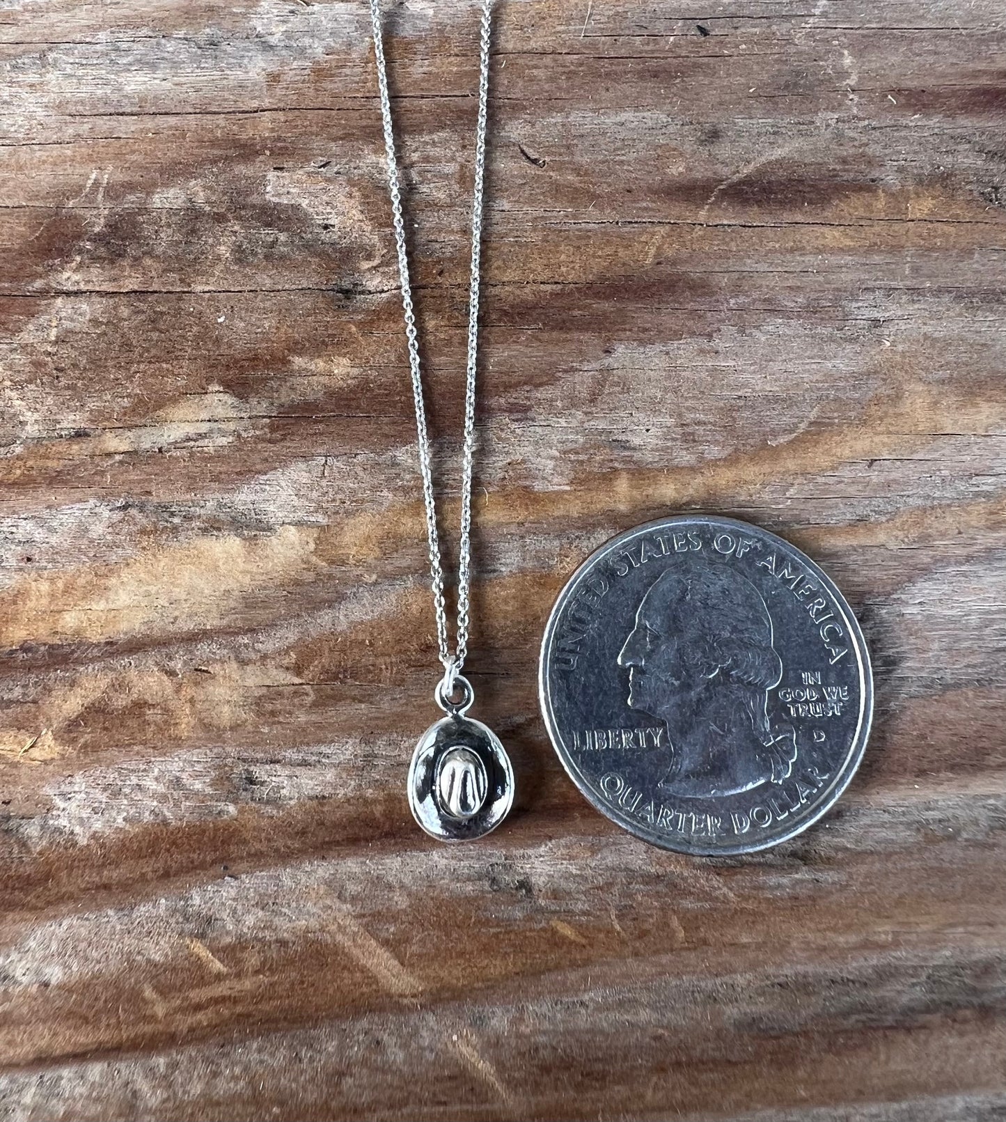 Dainty Cowboy Hat Pendant