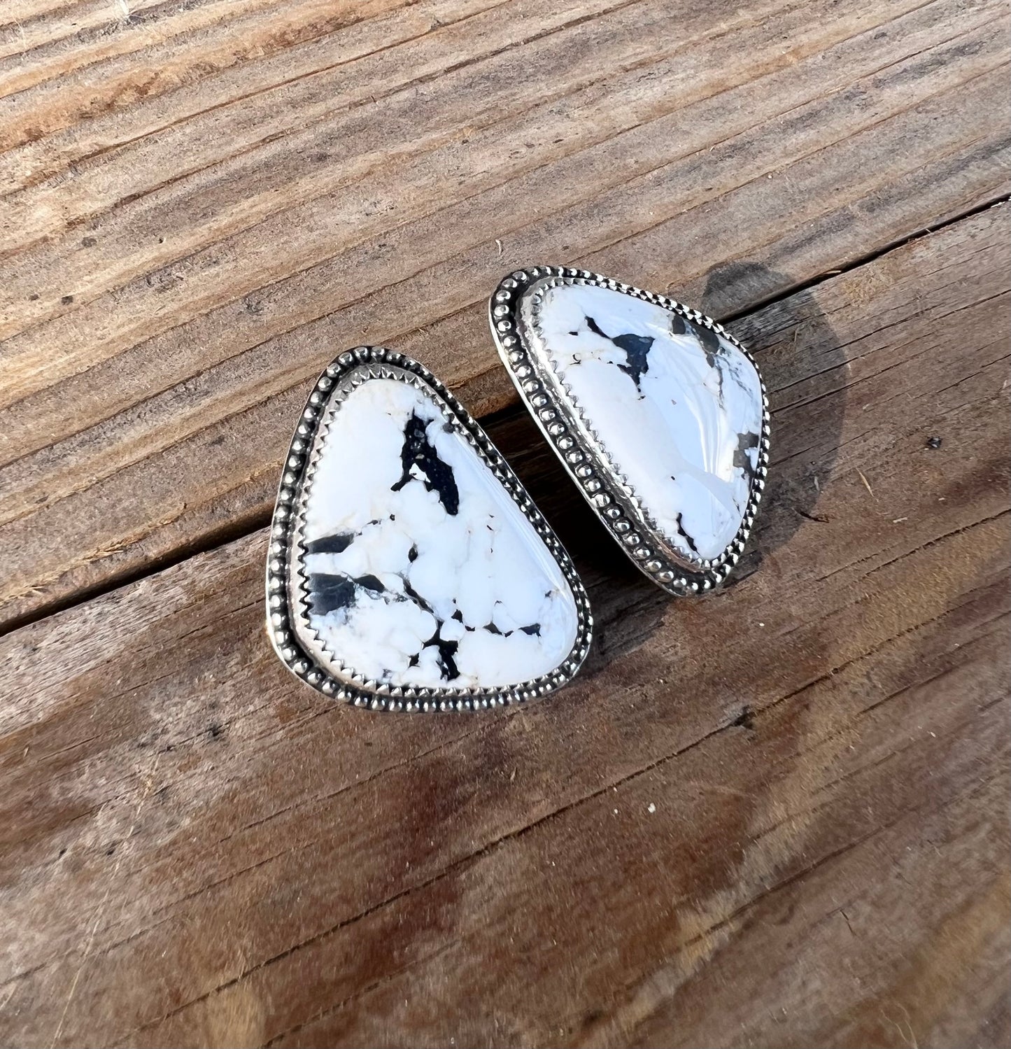 White Buffalo Statement Studs