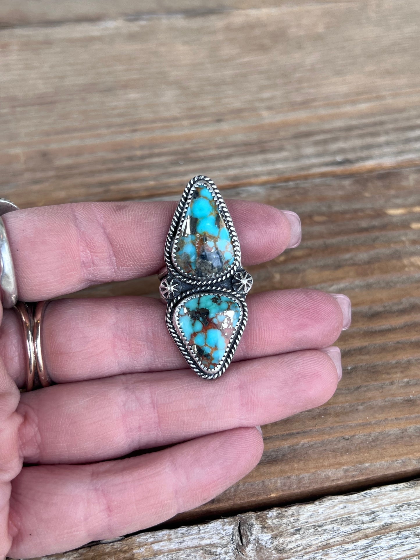 Pyrite Princess Double Stone Ring