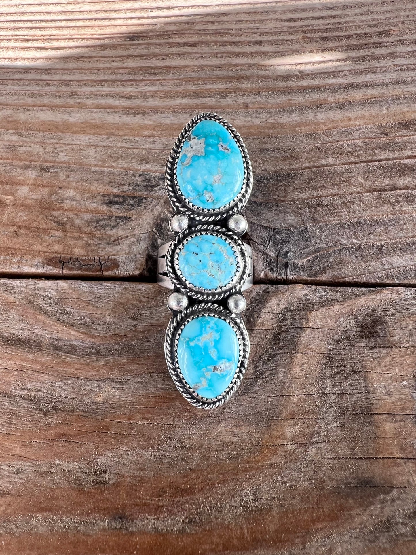 White Water Three Stone Ring