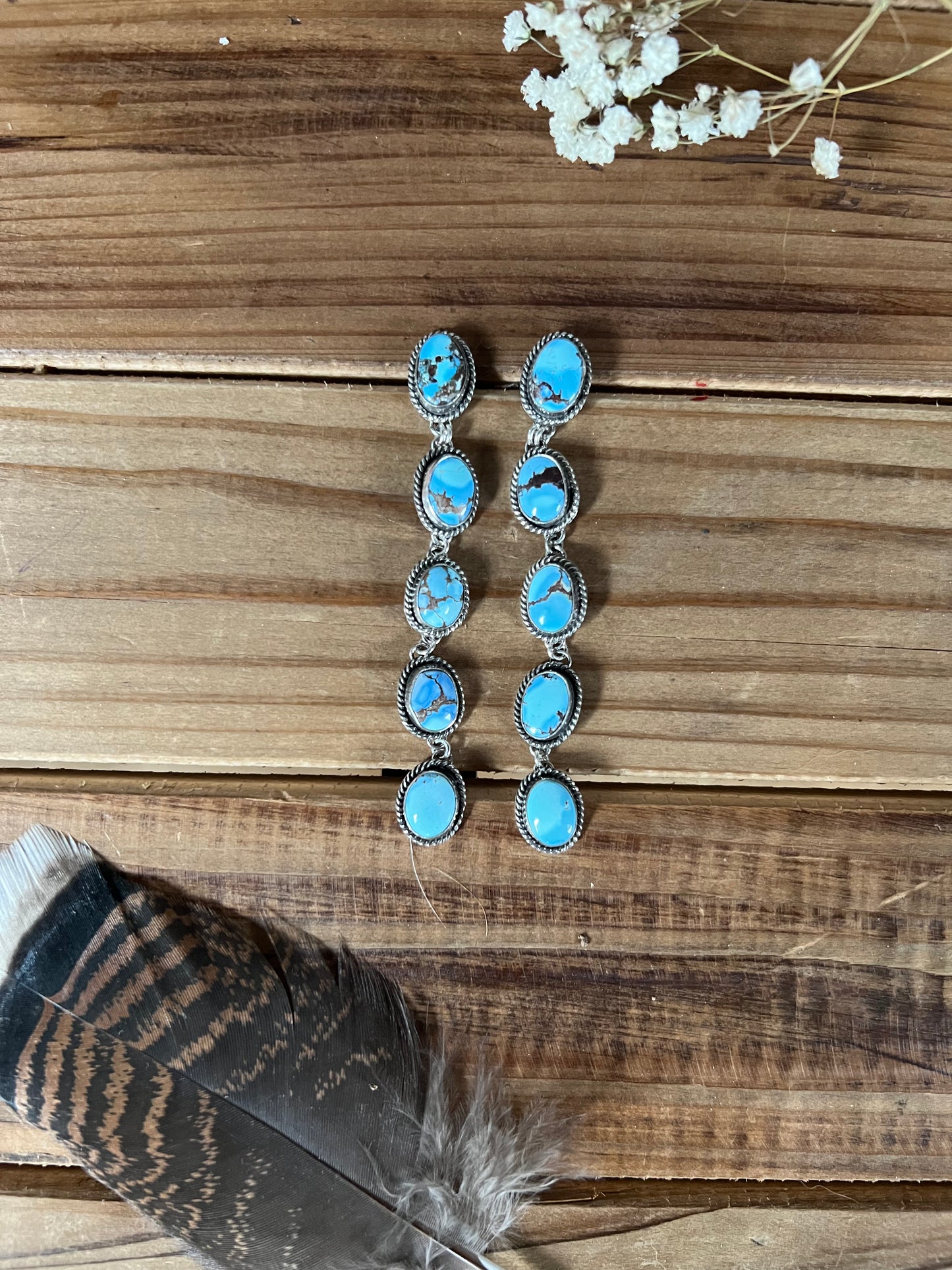 Golden Hills 5 Stone Earrings