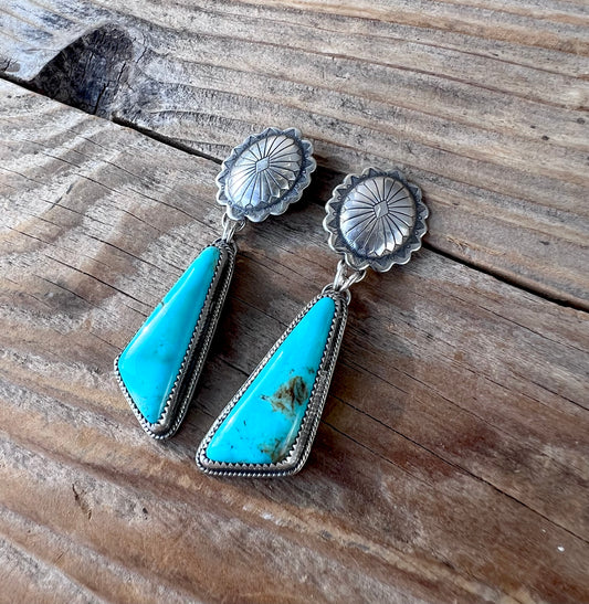 Turquoise Concho Drops