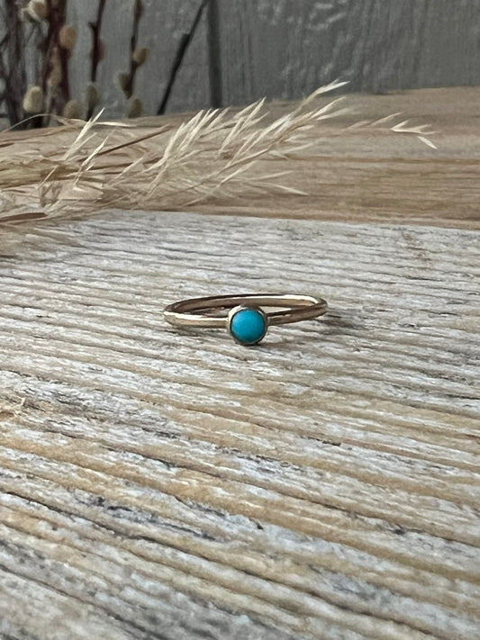 Dainty Gold Filled Turquoise Ring