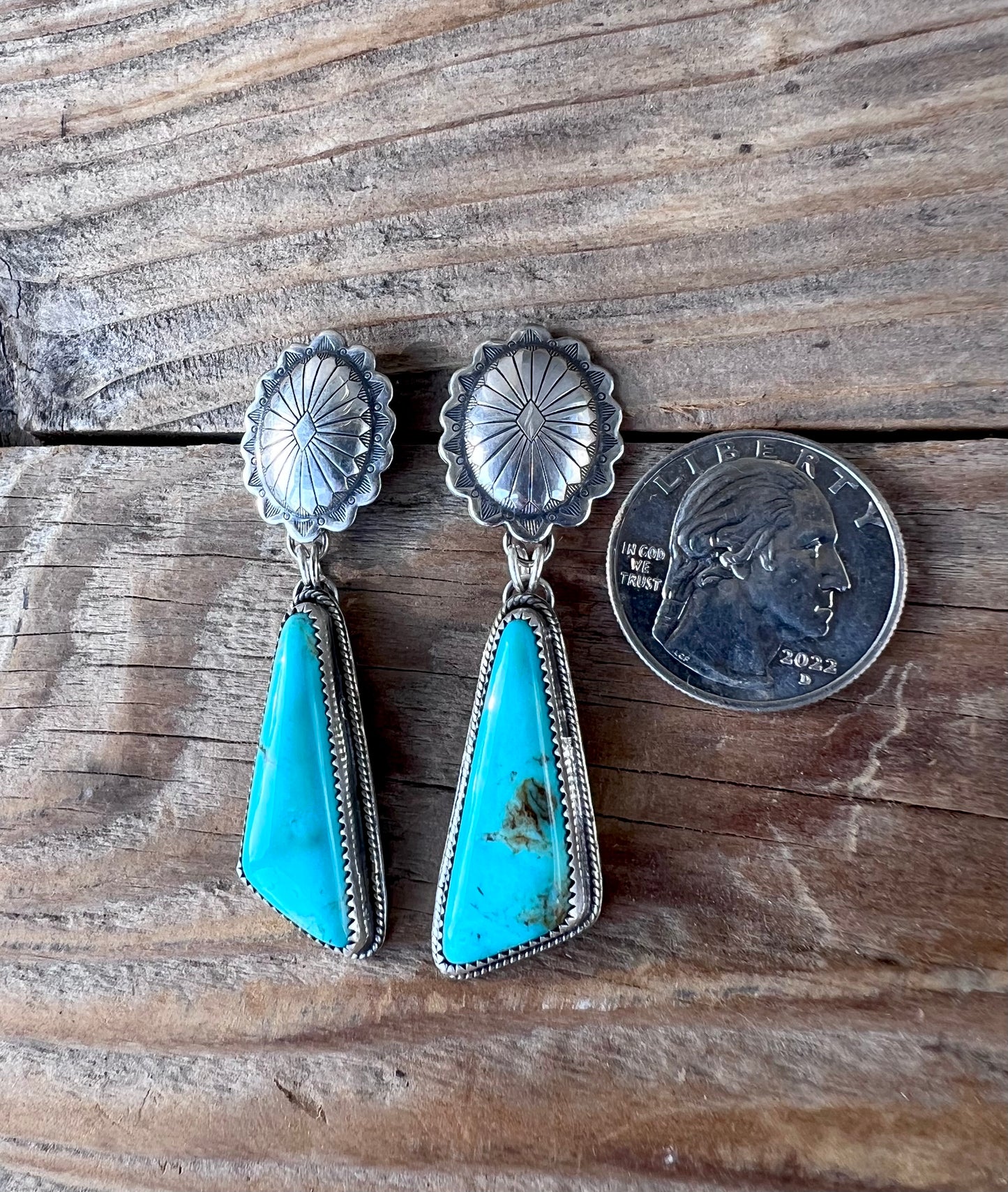 Turquoise Concho Drops