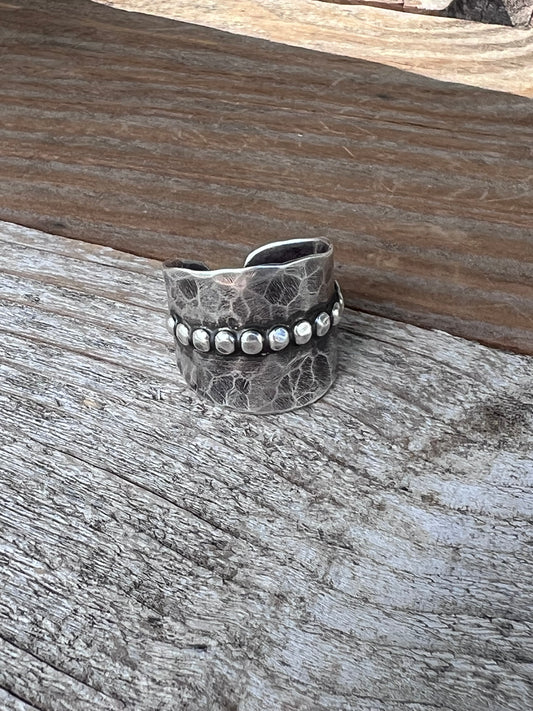 Distressed Wide Band Ring
