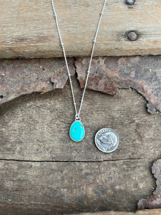 Dainty Turquoise Heart Necklace